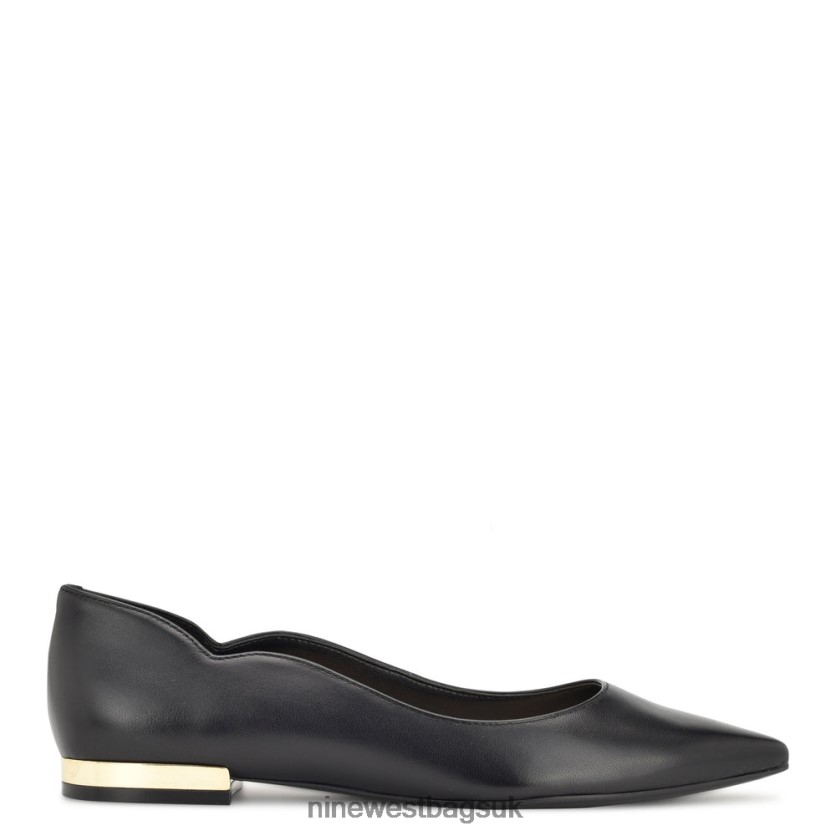 Nine West Lovlady Pointy Toe Flats RFX40B2299 - Nine West UK Sale Black Leather