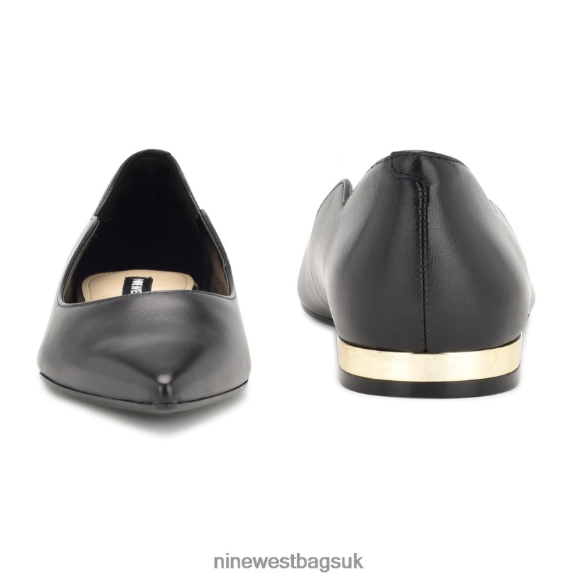 Nine West Lovlady Pointy Toe Flats RFX40B2299 - Nine West UK Sale Black Leather