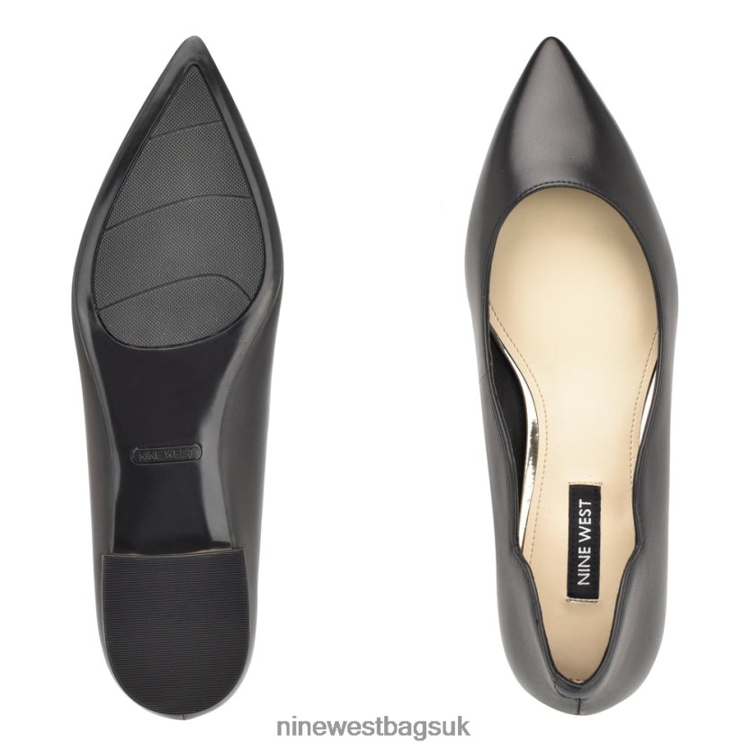 Nine West Lovlady Pointy Toe Flats RFX40B2299 - Nine West UK Sale Black Leather