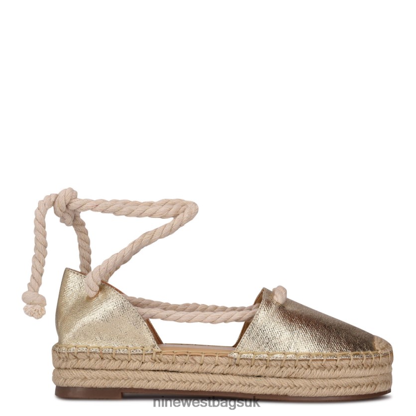 Nine West Meaks Ankle Wrap Espadrille Flats RFX40B2326 - Nine West Sandals UK