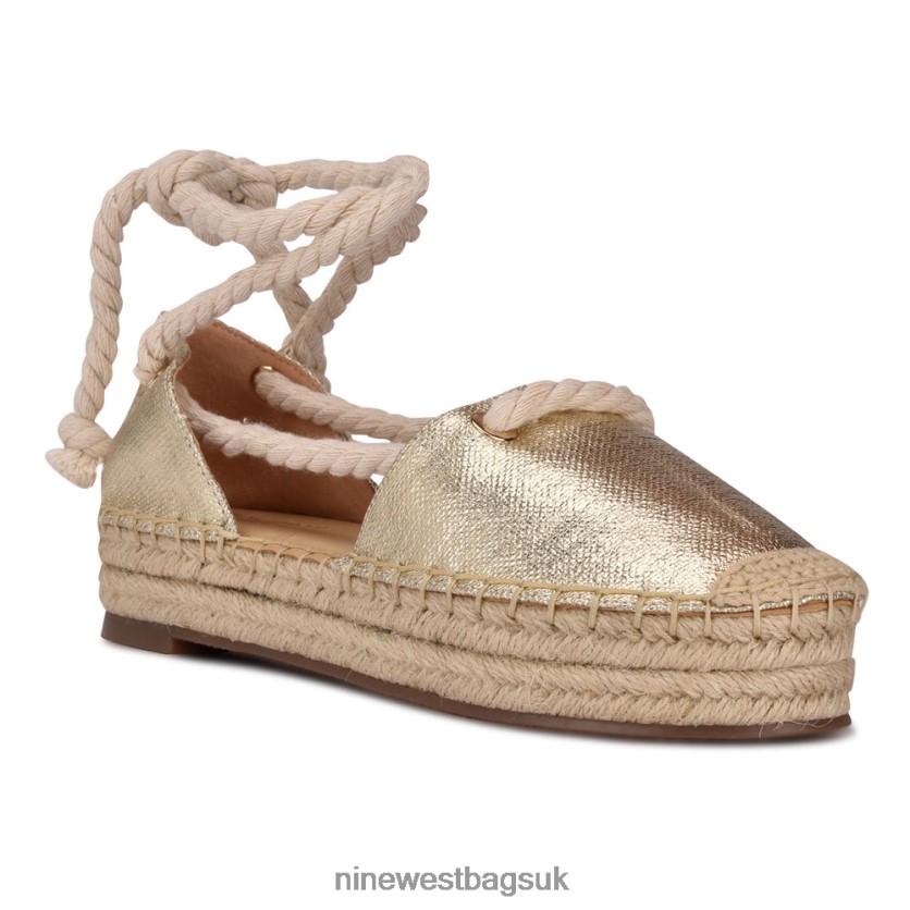 Nine West Meaks Ankle Wrap Espadrille Flats RFX40B2326 - Nine West Sandals UK