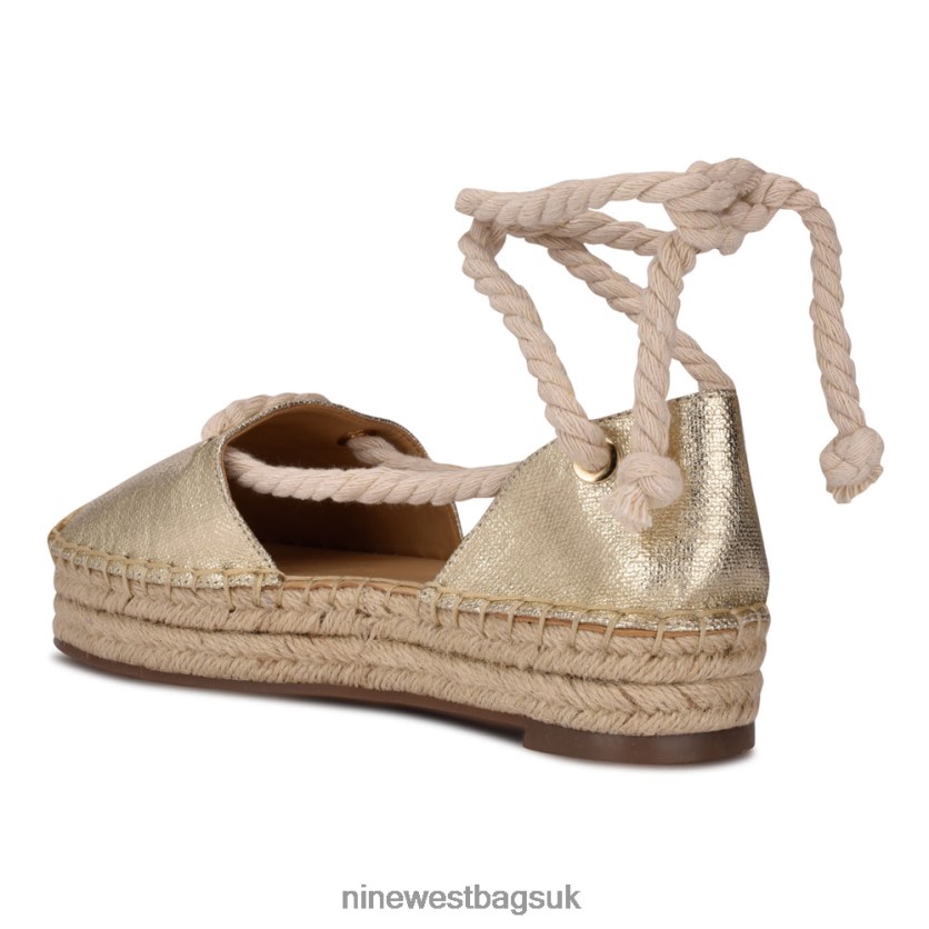 Nine West Meaks Ankle Wrap Espadrille Flats RFX40B2326 - Nine West Sandals UK