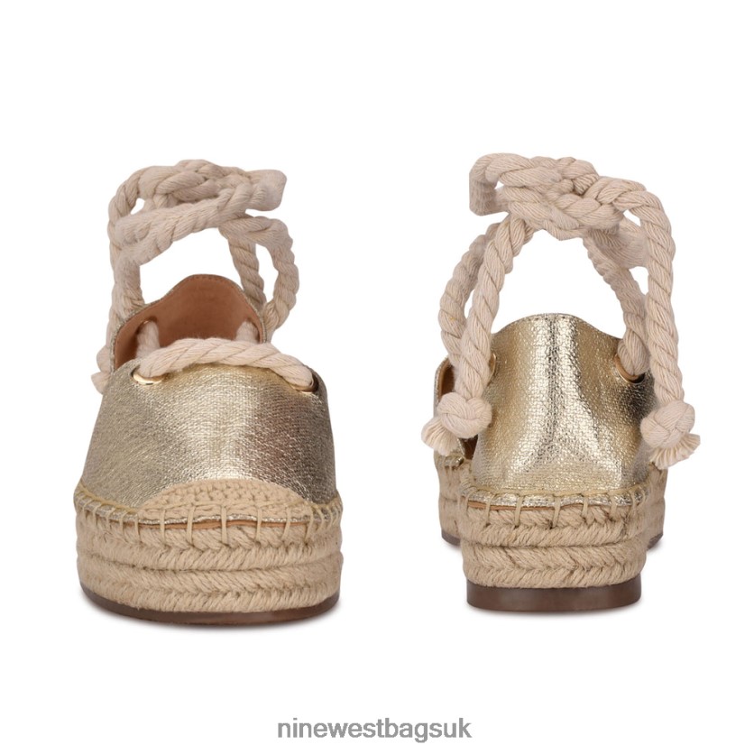 Nine West Meaks Ankle Wrap Espadrille Flats RFX40B2326 - Nine West Sandals UK