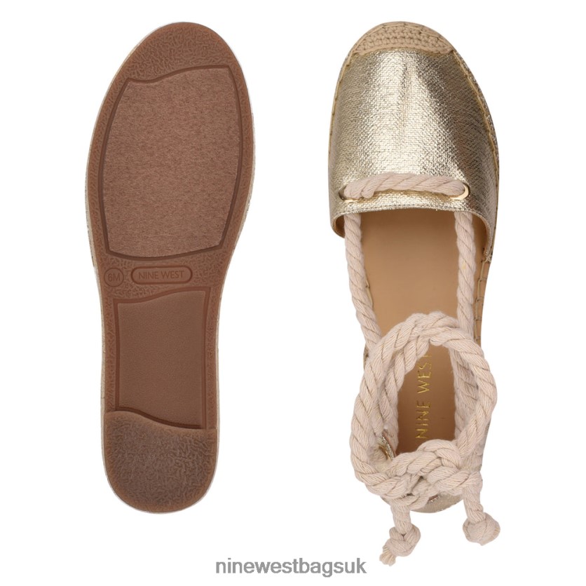 Nine West Meaks Ankle Wrap Espadrille Flats RFX40B2326 - Nine West Sandals UK