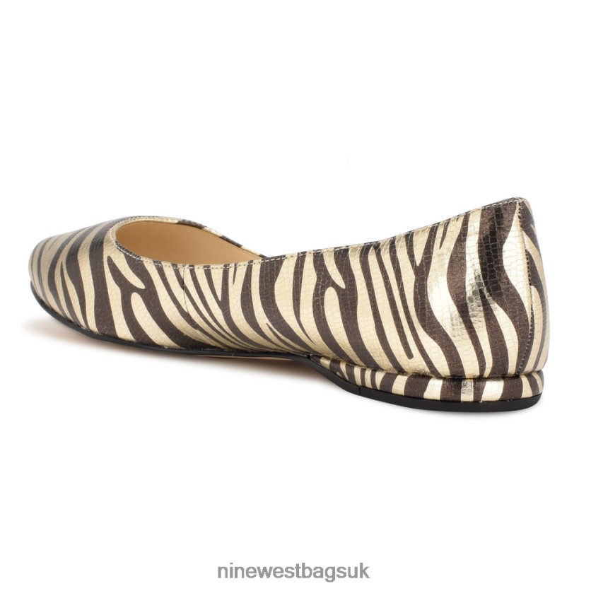 Nine West Speakup Almond Toe Flats RFX40B2273 - Nine West UK Platino Zebra Print