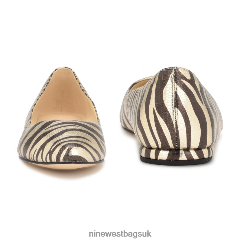 Nine West Speakup Almond Toe Flats RFX40B2273 - Nine West UK Platino Zebra Print