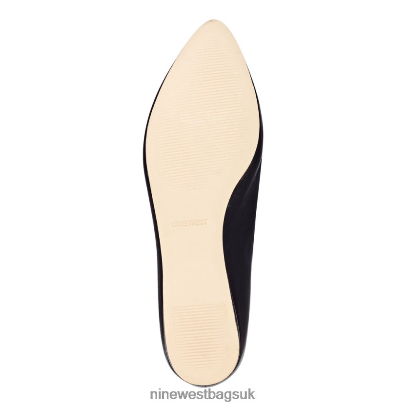 Nine West Speakup Almond Toe Flats RFX40B2361 - Nine West UK Black Leather