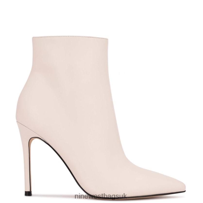 Nine West Farrah Dress Booties RFX40B1639 - Nine West UK Sale Chic Cream Leather