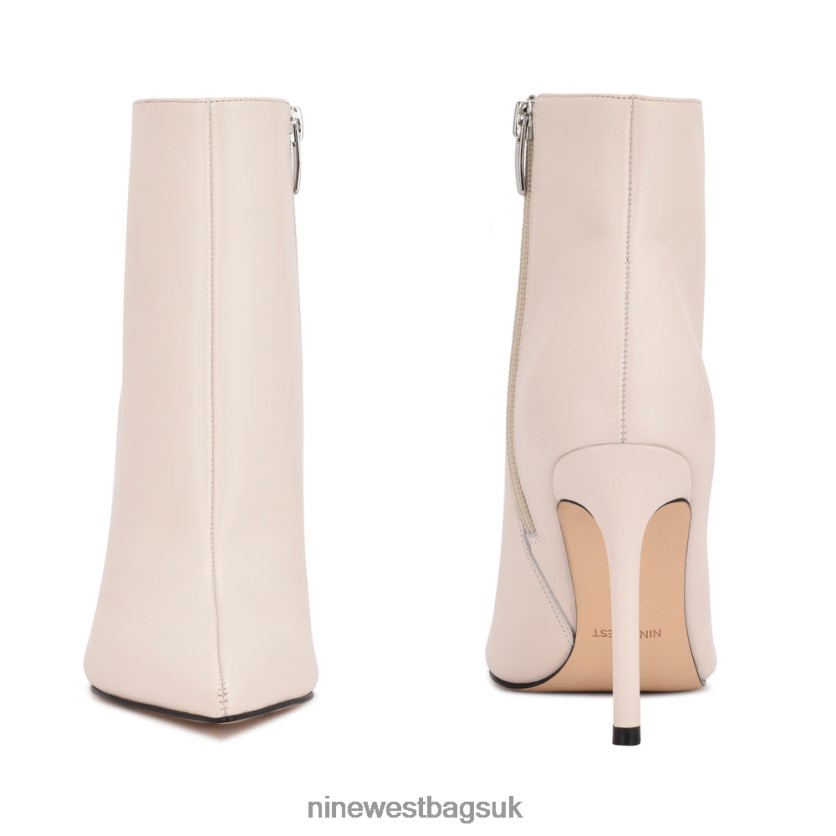Nine West Farrah Dress Booties RFX40B1639 - Nine West UK Sale Chic Cream Leather