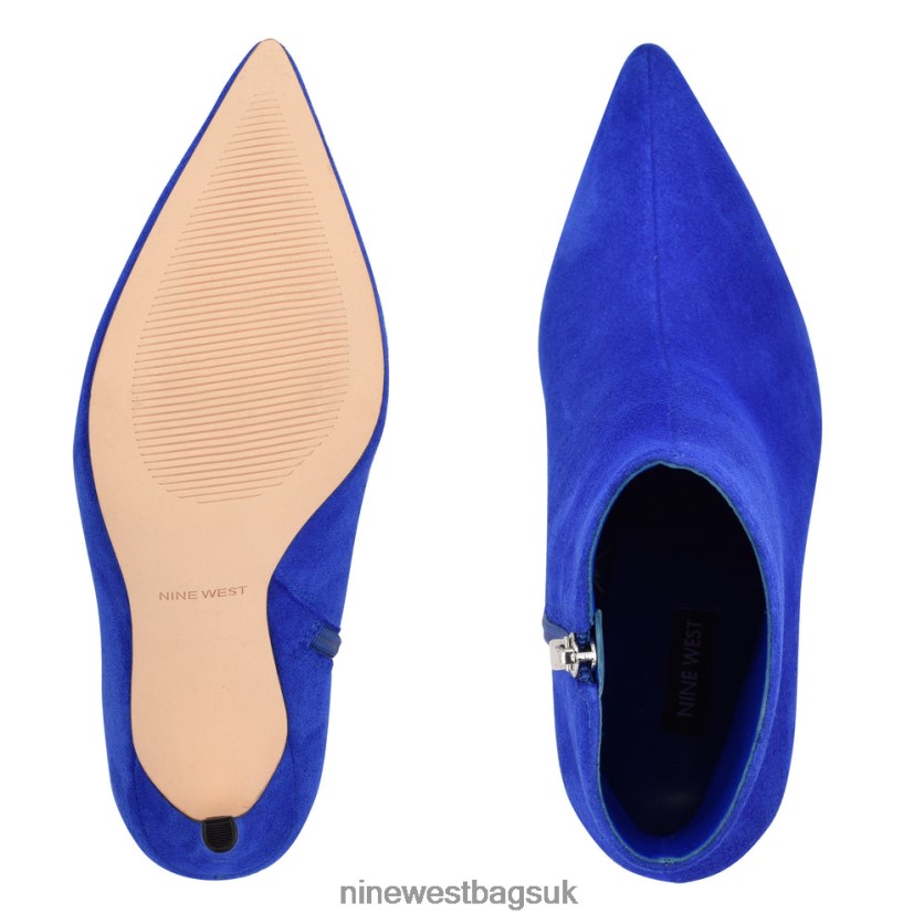 Nine West Farrah Dress Booties RFX40B1686 - Nine West Sandals UK Blue Suede