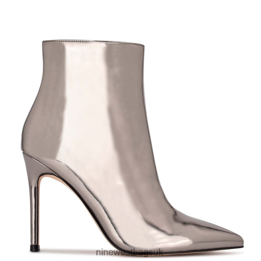 Nine West Farrah Dress Booties RFX40B1886 - Nine West Sandals UK Pewter Mirror Metallic