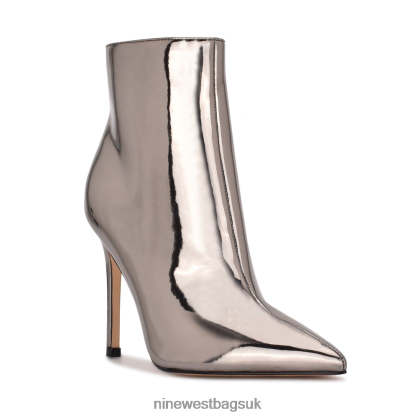 Nine West Farrah Dress Booties RFX40B1886 - Nine West Sandals UK Pewter Mirror Metallic
