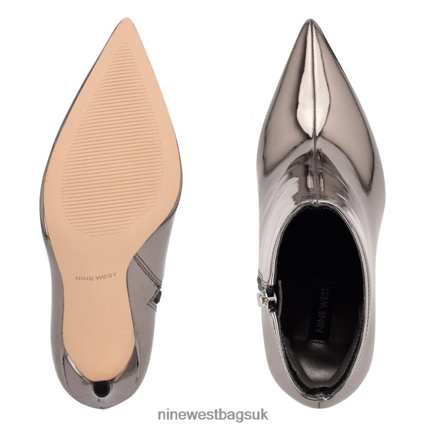 Nine West Farrah Dress Booties RFX40B1886 - Nine West Sandals UK Pewter Mirror Metallic