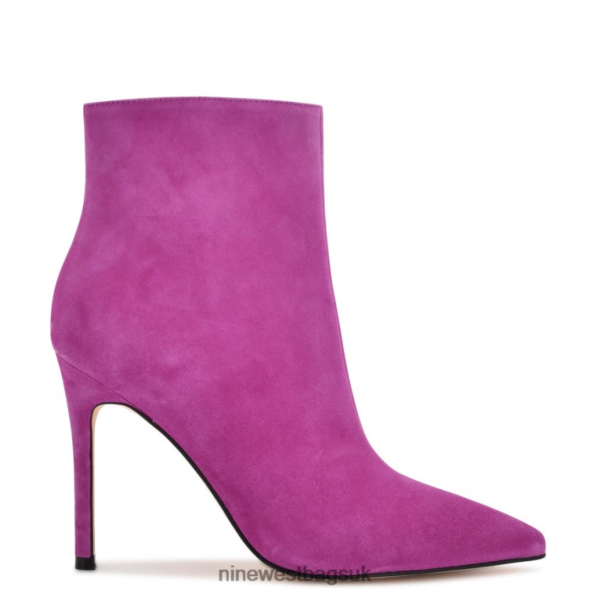 Nine West Farrah Dress Booties RFX40B950 - Nine West Sandals UK Magenta Suede