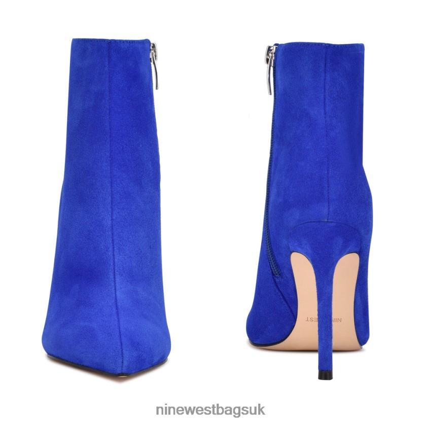 Nine West Farrah Dress Booties RFX40B951 - Nine West UK Sale Blue Suede