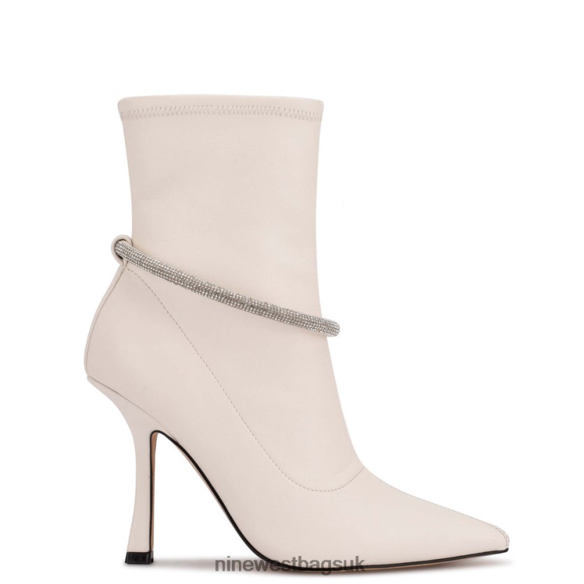 Nine West Ferba Dress Booties RFX40B2951 - Nine West Sandals UK White Leather