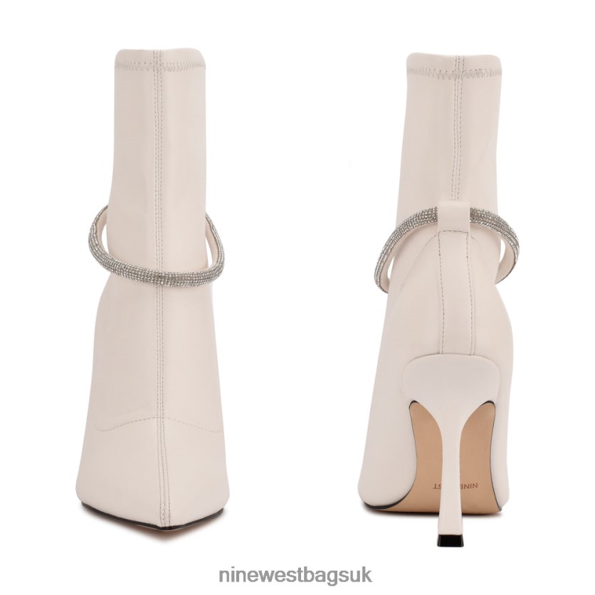 Nine West Ferba Dress Booties RFX40B2951 - Nine West Sandals UK White Leather