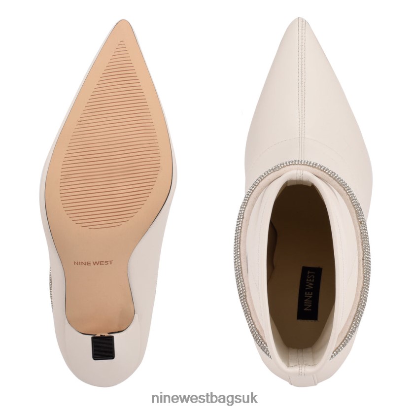 Nine West Ferba Dress Booties RFX40B2951 - Nine West Sandals UK White Leather