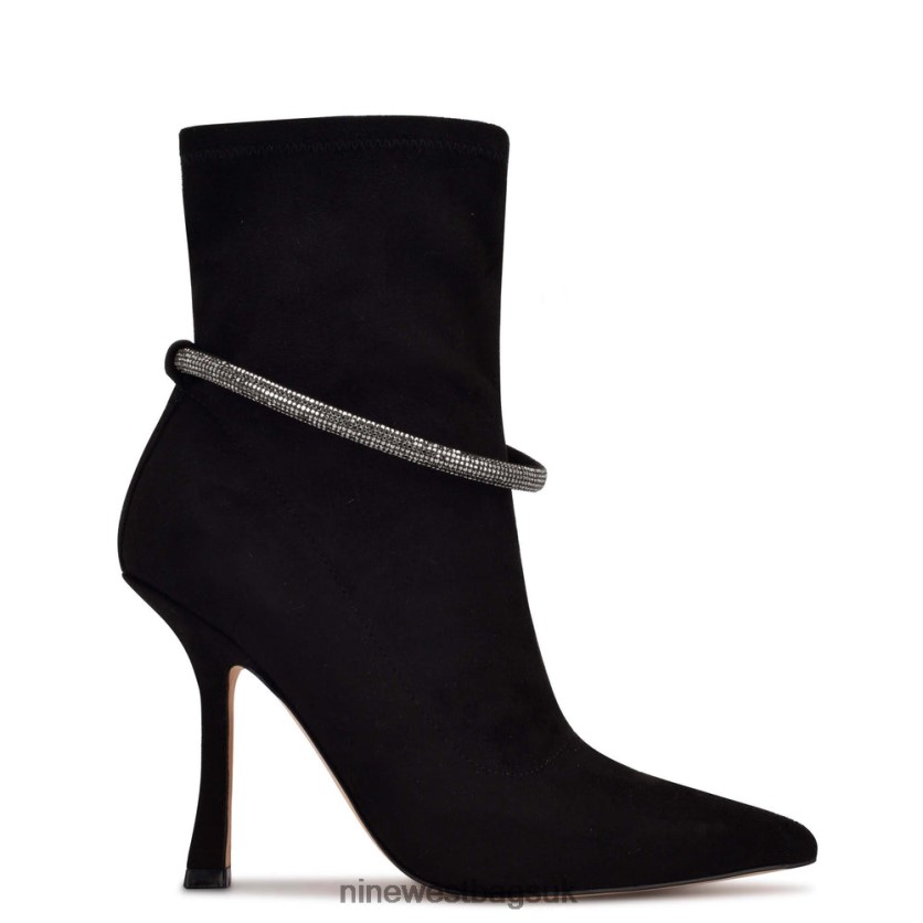 Nine West Ferba Dress Booties RFX40B2952 - Nine West UK Sale Black Suede