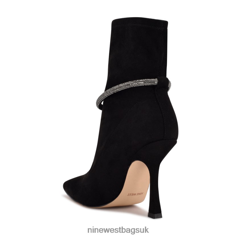 Nine West Ferba Dress Booties RFX40B2952 - Nine West UK Sale Black Suede