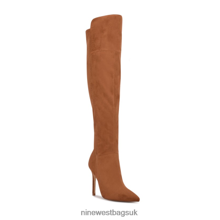 Nine West Forbs Over the Knee Heeled Boots RFX40B1697 - Nine West UK Cognac Suede