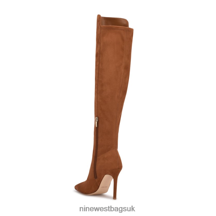 Nine West Forbs Over the Knee Heeled Boots RFX40B1697 - Nine West UK Cognac Suede