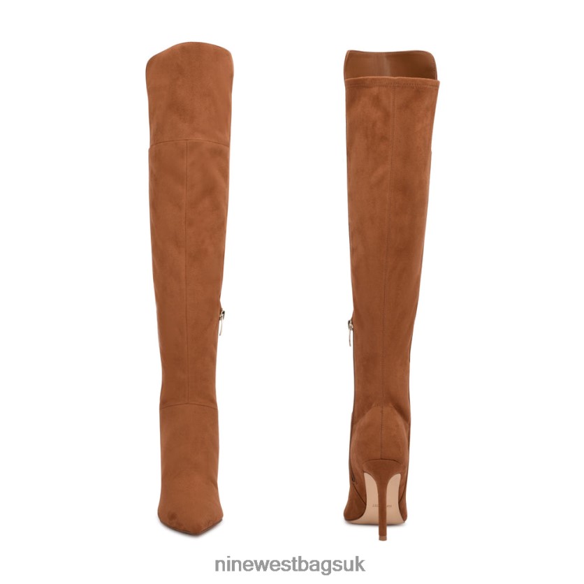Nine West Forbs Over the Knee Heeled Boots RFX40B1697 - Nine West UK Cognac Suede