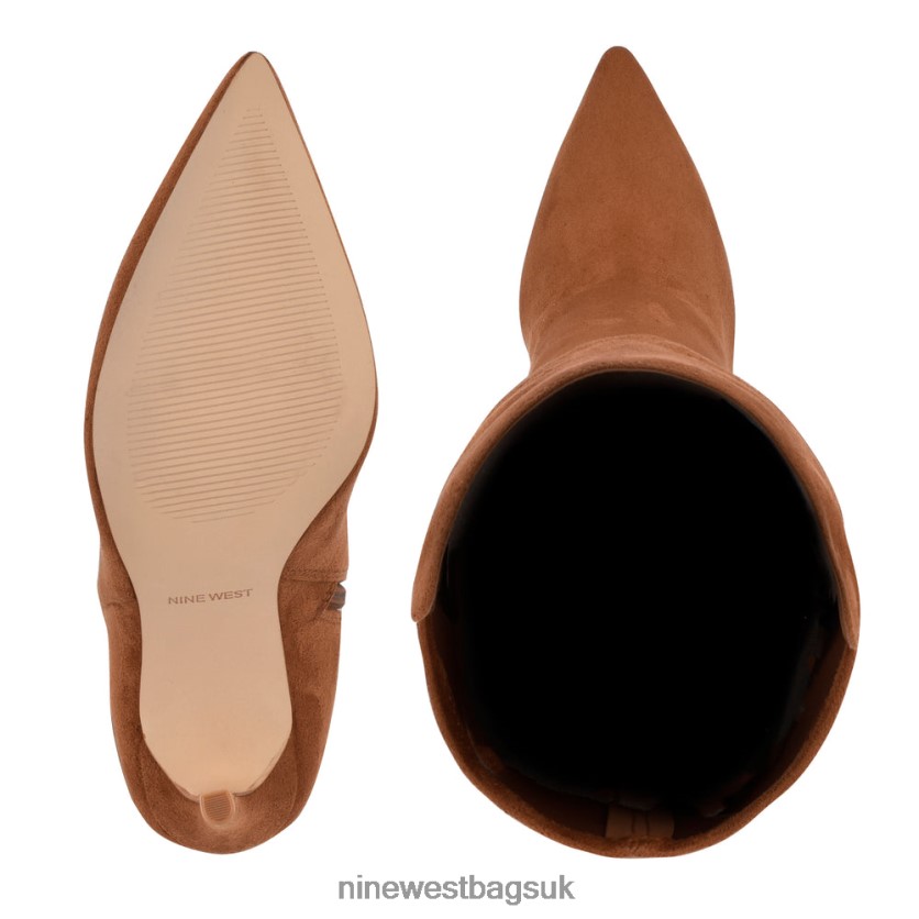Nine West Forbs Over the Knee Heeled Boots RFX40B1697 - Nine West UK Cognac Suede