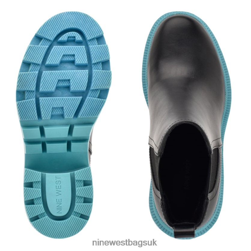 Nine West Forme Chelsea Lug Sole Booties RFX40B940 - Nine West Bags UK Black/Teal