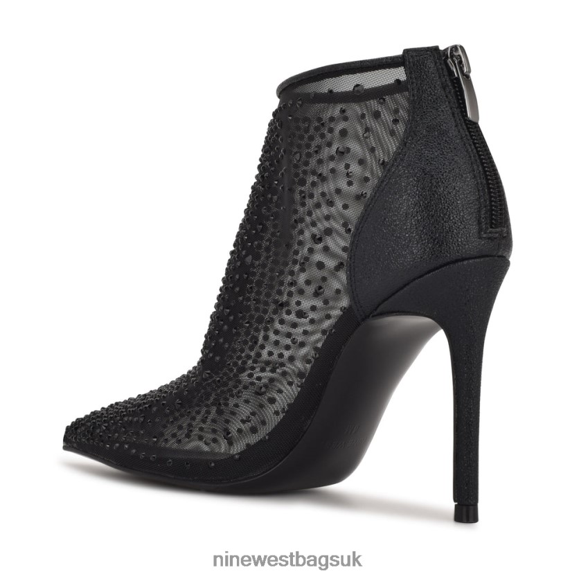 Nine West Fornow Dress Booties RFX40B1625 - Nine West UK Black Mesh