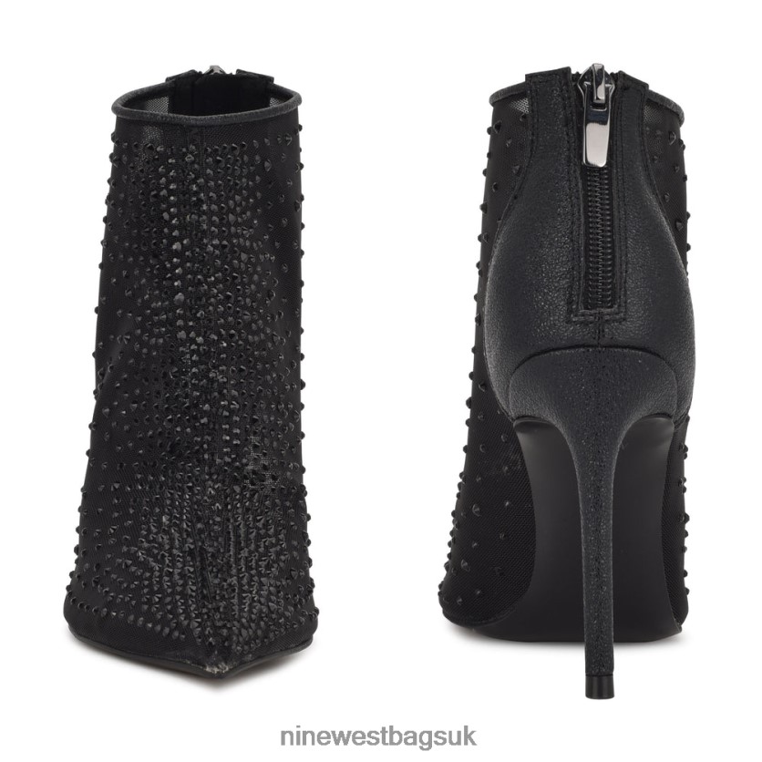Nine West Fornow Dress Booties RFX40B1625 - Nine West UK Black Mesh