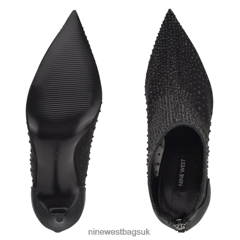 Nine West Fornow Dress Booties RFX40B1625 - Nine West UK Black Mesh