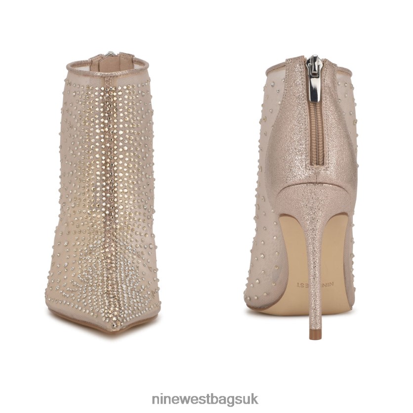 Nine West Fornow Dress Booties RFX40B1638 - Nine West Sandals UK Nude Mesh