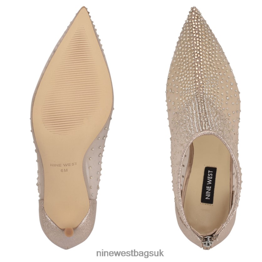 Nine West Fornow Dress Booties RFX40B1638 - Nine West Sandals UK Nude Mesh