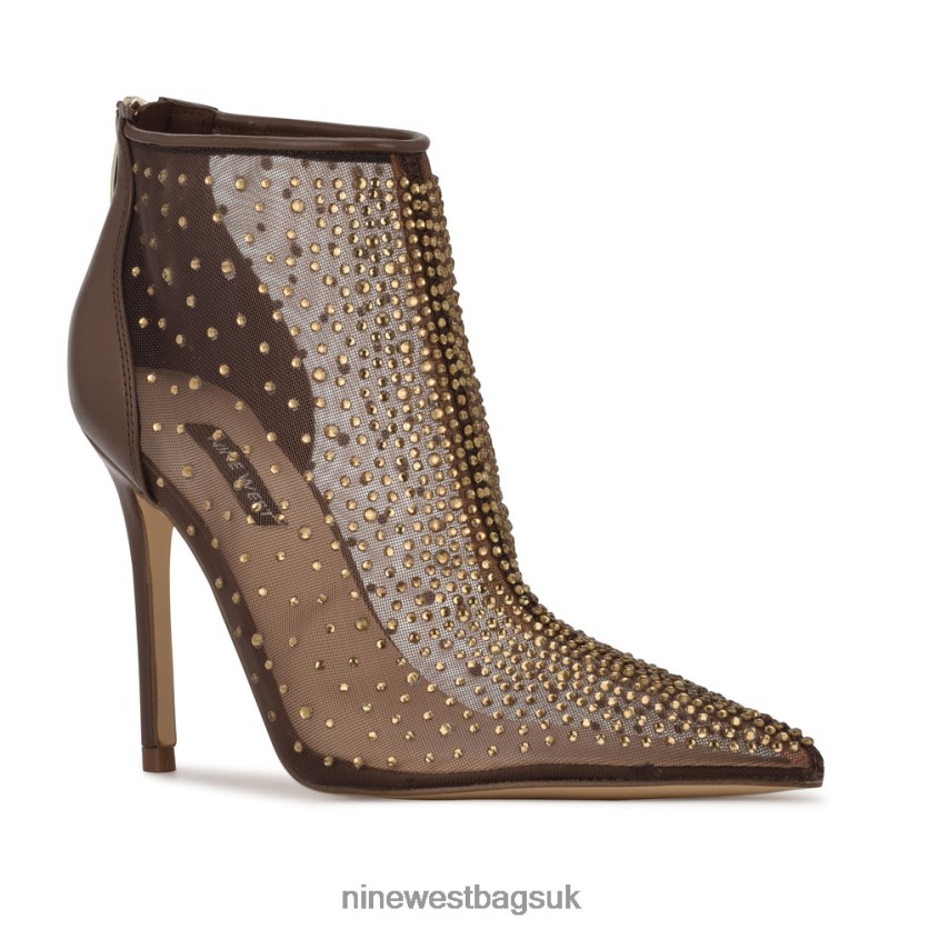 Nine West Fornow Dress Booties RFX40B1695 - Nine West UK Sale Brown
