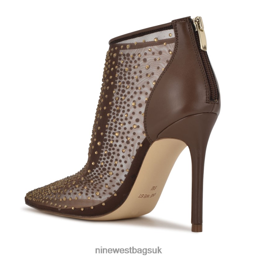 Nine West Fornow Dress Booties RFX40B1695 - Nine West UK Sale Brown