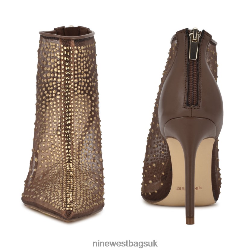 Nine West Fornow Dress Booties RFX40B1695 - Nine West UK Sale Brown