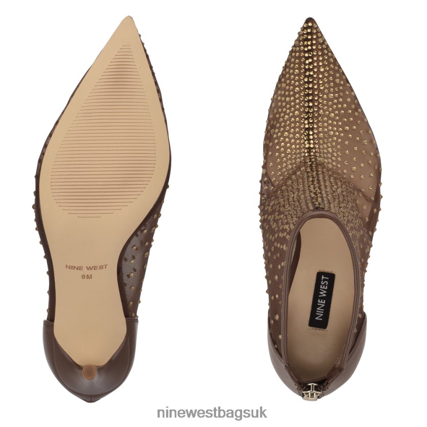 Nine West Fornow Dress Booties RFX40B1695 - Nine West UK Sale Brown