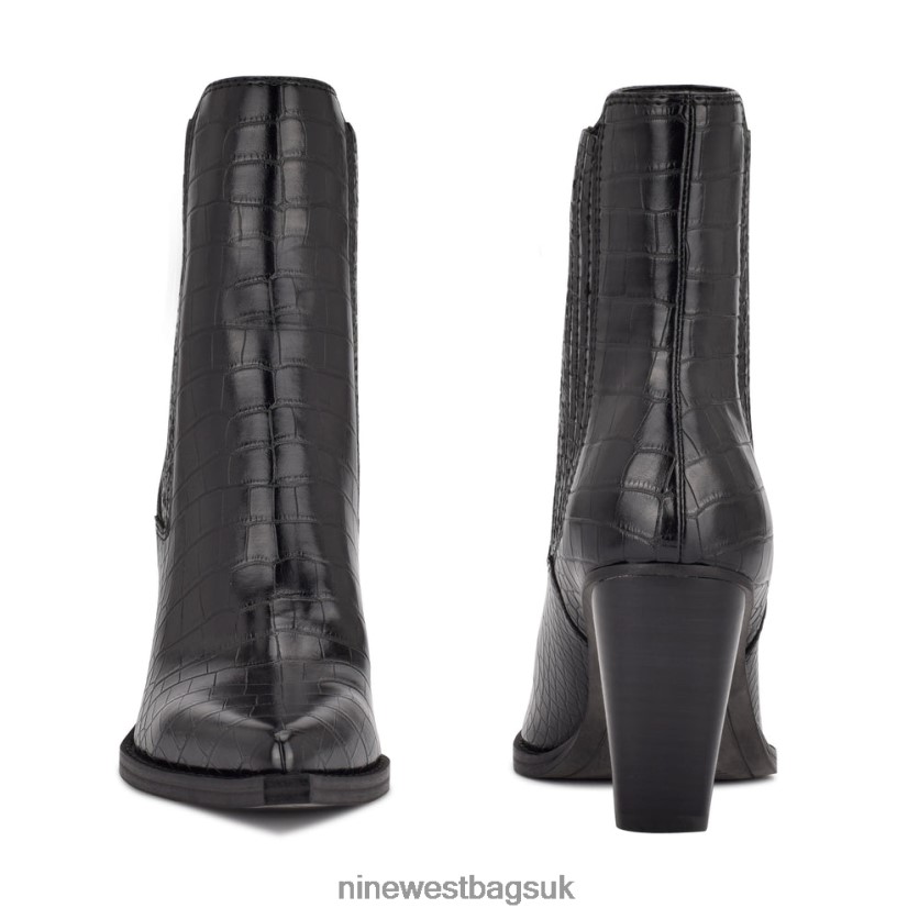 Nine West Glena Block Heel Booties RFX40B1143 - Nine West UK Sale