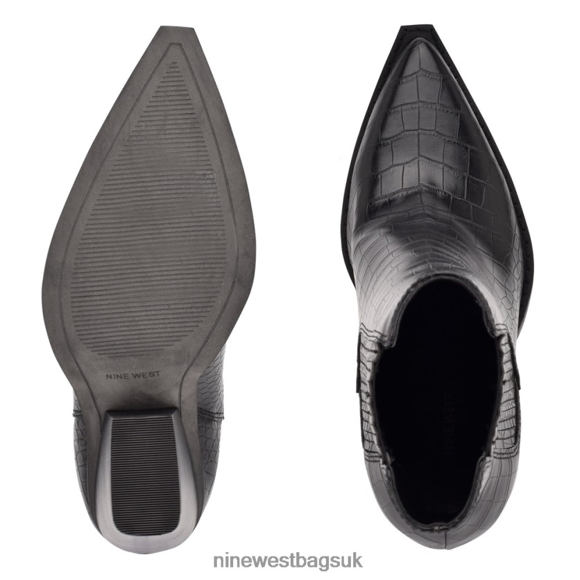 Nine West Glena Block Heel Booties RFX40B1143 - Nine West UK Sale