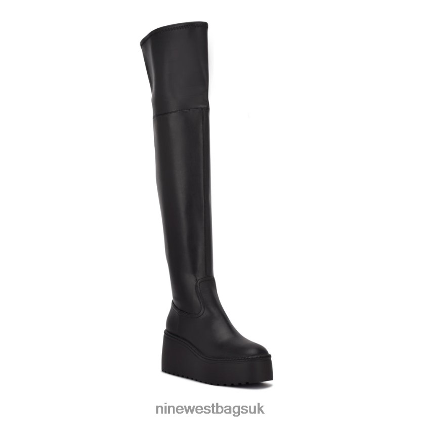 Nine West Hojo Over the Knee Platform Boots RFX40B2926 - Nine West UK Black