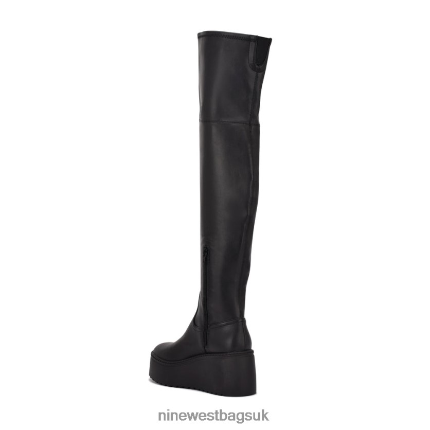 Nine West Hojo Over the Knee Platform Boots RFX40B2926 - Nine West UK Black