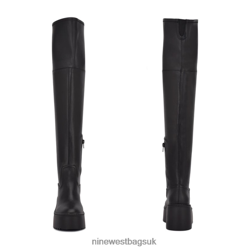 Nine West Hojo Over the Knee Platform Boots RFX40B2926 - Nine West UK Black