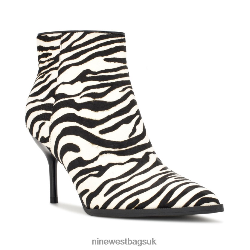 Nine West Jacks 9x9 Pointy Toe Booties RFX40B2907 - Nine West Sandals UK Zebra Haircalf