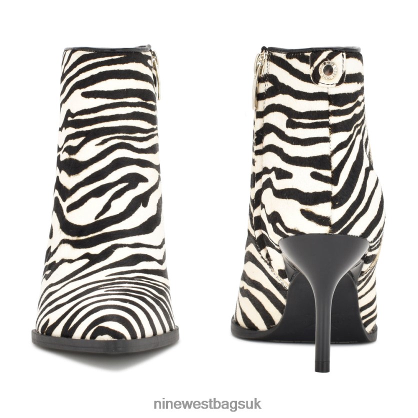 Nine West Jacks 9x9 Pointy Toe Booties RFX40B2907 - Nine West Sandals UK Zebra Haircalf
