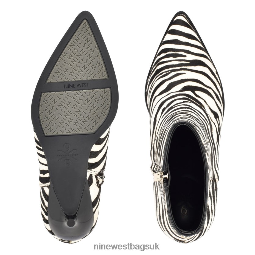 Nine West Jacks 9x9 Pointy Toe Booties RFX40B2907 - Nine West Sandals UK Zebra Haircalf