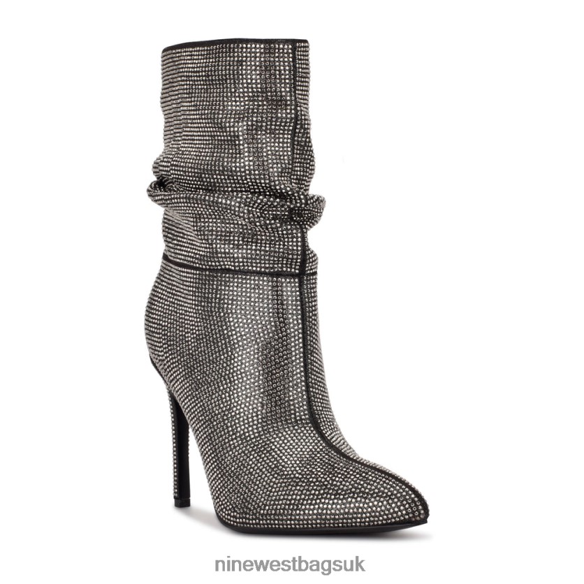 Nine West Jenn Dress Booties RFX40B1868 - Nine West Bags UK Silver Shimmer Suede