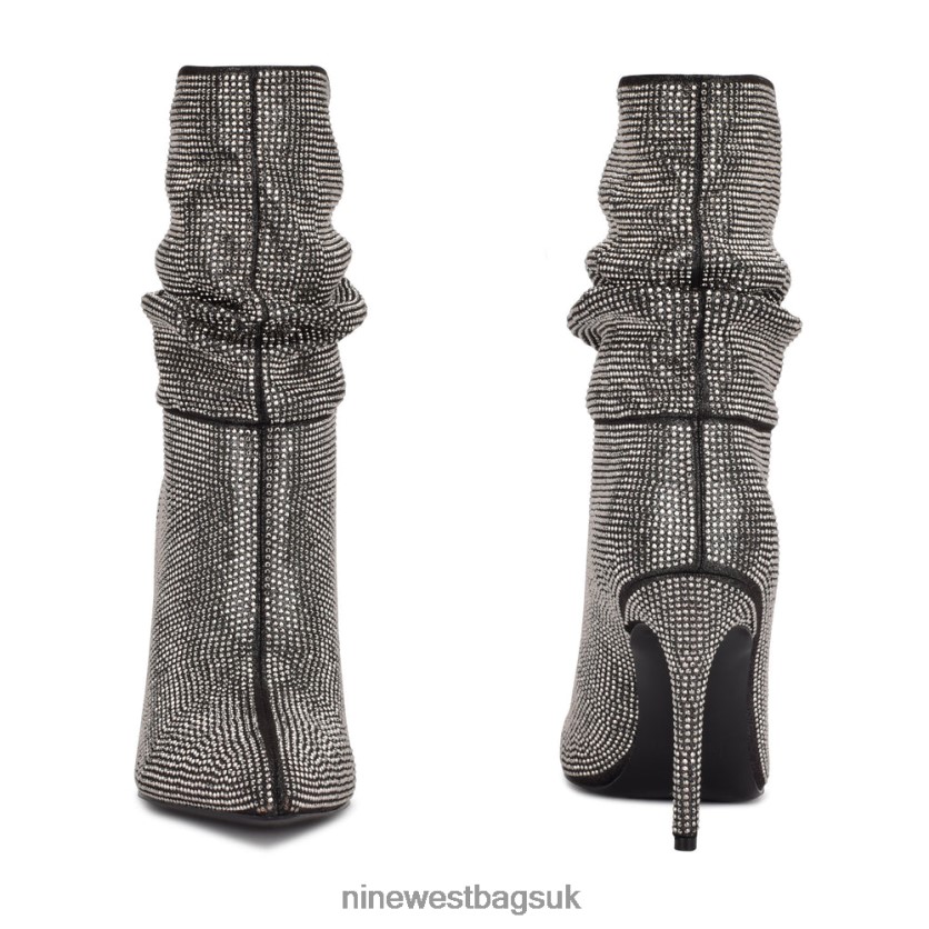 Nine West Jenn Dress Booties RFX40B1868 - Nine West Bags UK Silver Shimmer Suede