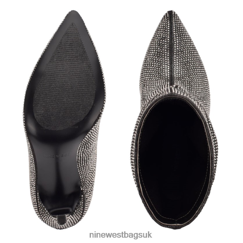 Nine West Jenn Dress Booties RFX40B1868 - Nine West Bags UK Silver Shimmer Suede