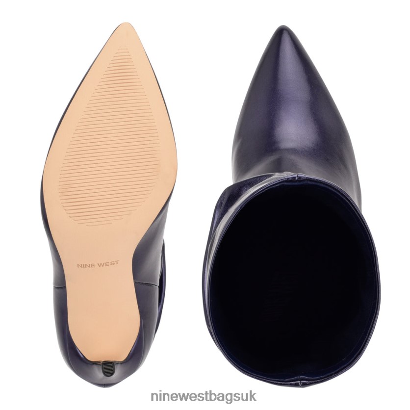 Nine West Jenn Dress Booties RFX40B1882 - Nine West Sandals UK Navy Metallic